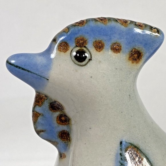Tonal El Palomar Mexico Pottery Chicken Figurine Floral Blue Butterfly - Picture 7 of 12